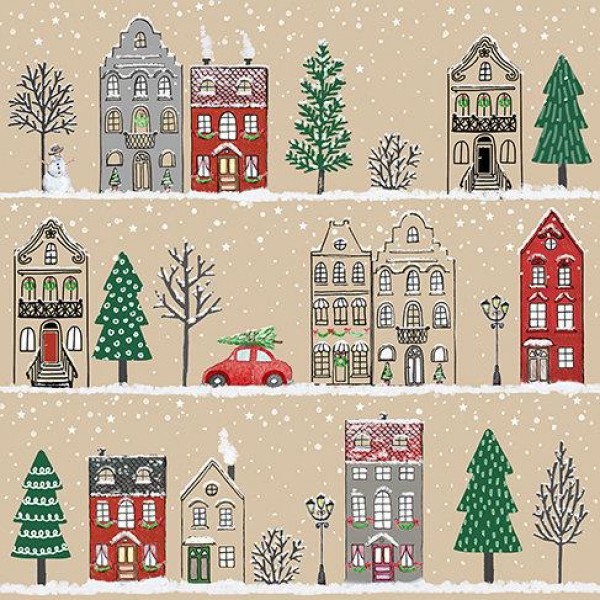 Atelier Χαρτοπετσέτες Φαγητού 33cm 20τεμ Winter City