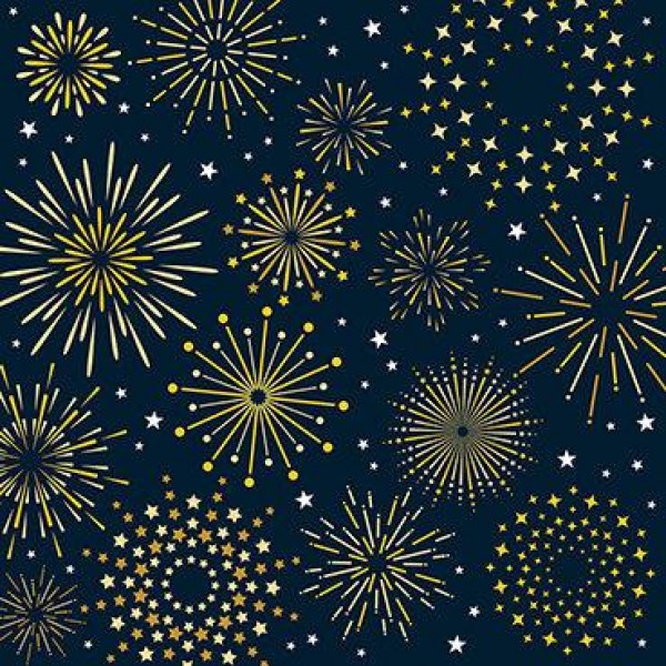 Cocktail Χαρτοπετσέτες 25cm 20τεμ Firework midnight