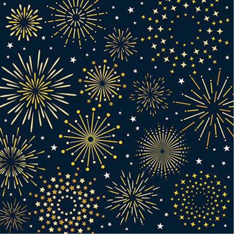 Cocktail Χαρτοπετσέτες 25cm 20τεμ Firework midnight
