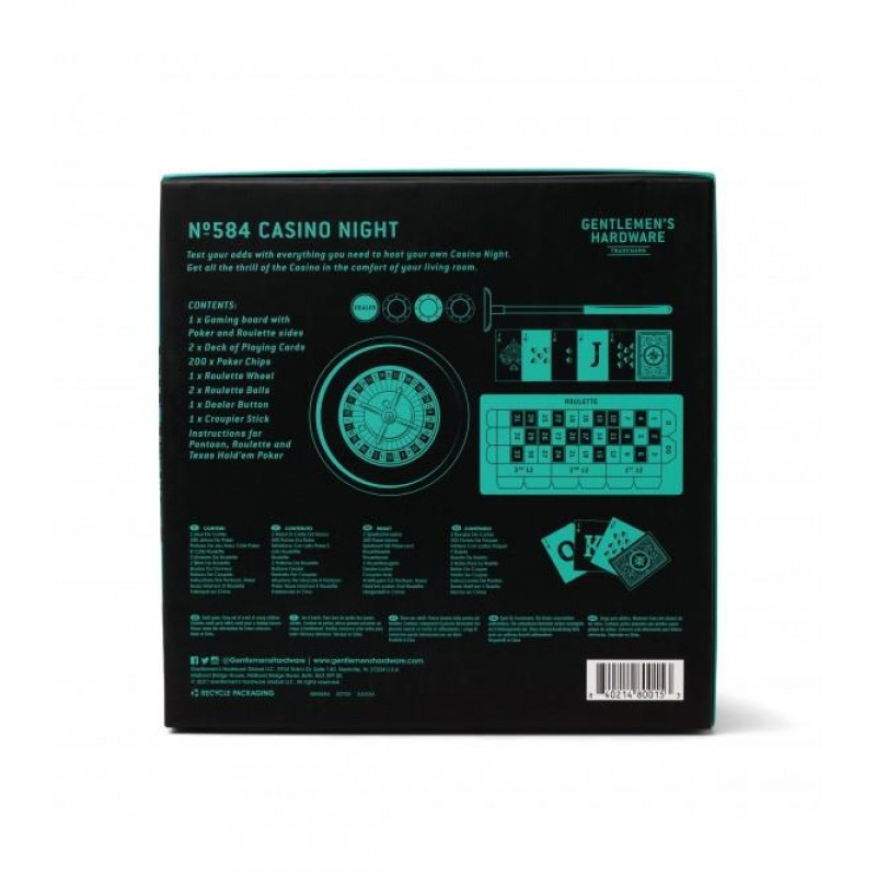 Gentlemens Hardware  Casino Night Set