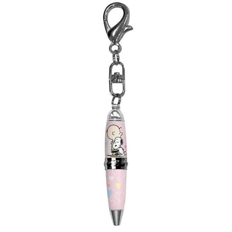 Snoopy Hugs Charlie Minipen Keychain