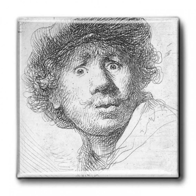 Μαγνητάκι Ψυγείου 6x6cm Rembrandt Self Portrait