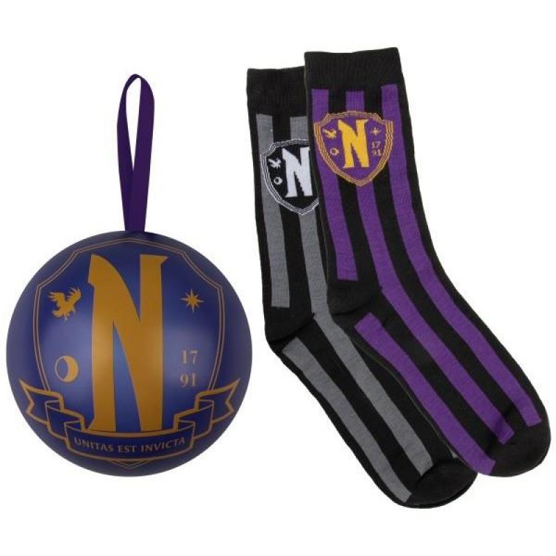 Wednesday Στολίδι Χριστουγεννιάτικη Μπάλα με Κάλτσες