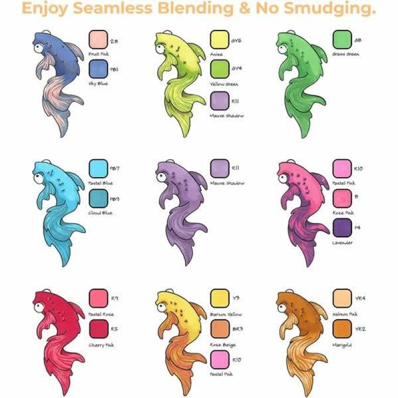 Ohuhu Σετ 120 Μαρκαδόρων Οινοπνεύματος Honolulu Με Διπλή Μύτη Πινέλο-Λεπτή