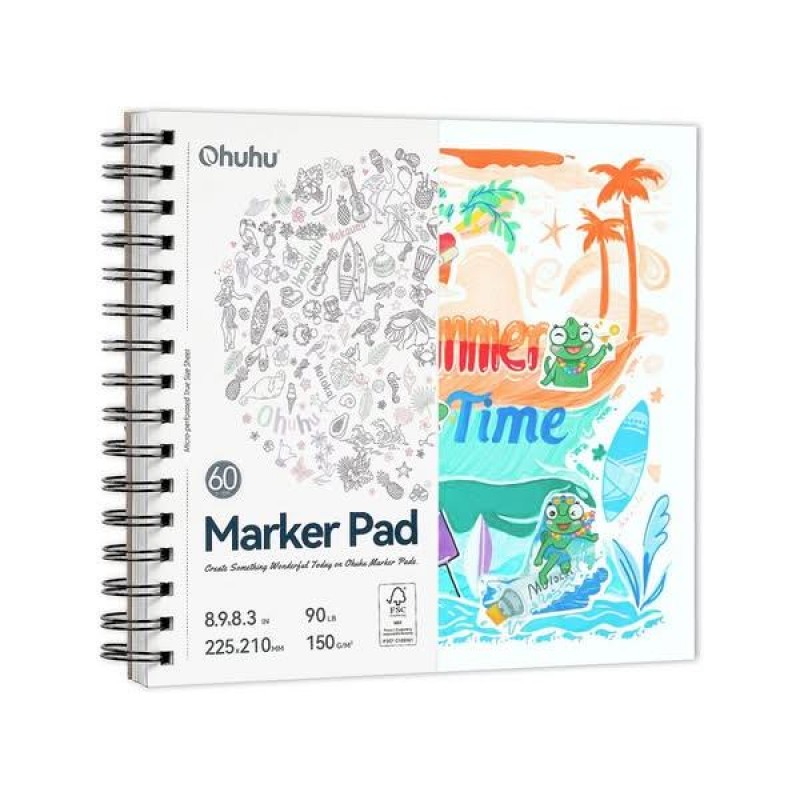 Ohuhu Marker Bleedproof Sketchbook Σπιράλ 22.5x21cm 150gr 60φ Ohuhu Marker Bleedproof Sketchbook Σπιράλ 22.5x21cm 150gr 60φ