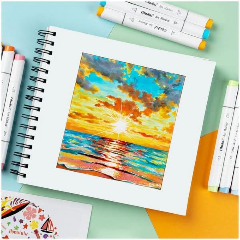 Ohuhu Marker Bleedproof Sketchbook Σπιράλ 22.5x21cm 150gr 60φ Ohuhu Marker Bleedproof Sketchbook Σπιράλ 22.5x21cm 150gr 60φ