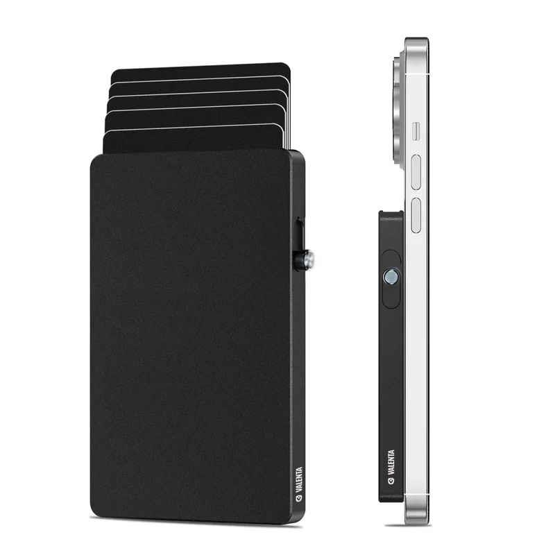 Valenta Card Protector Aluminium Magsafe Black