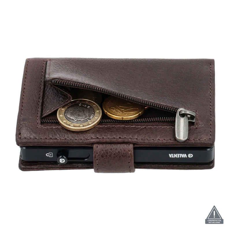 Valenta Card Wallet Leather Magsafe Chocolate