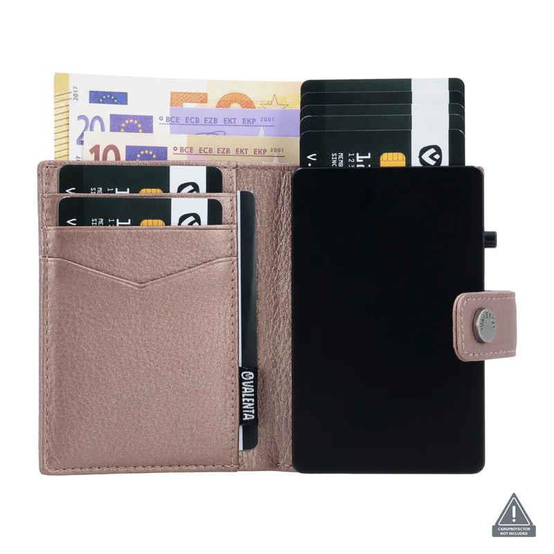 Valenta Card Wallet Leather Magsafe Metallic Copper