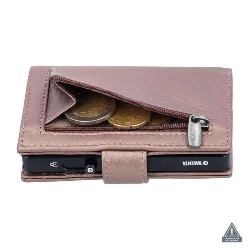 Valenta Card Wallet Leather Magsafe Metallic Copper