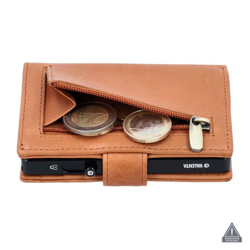 Valenta Card Wallet Leather Magsafe Tan