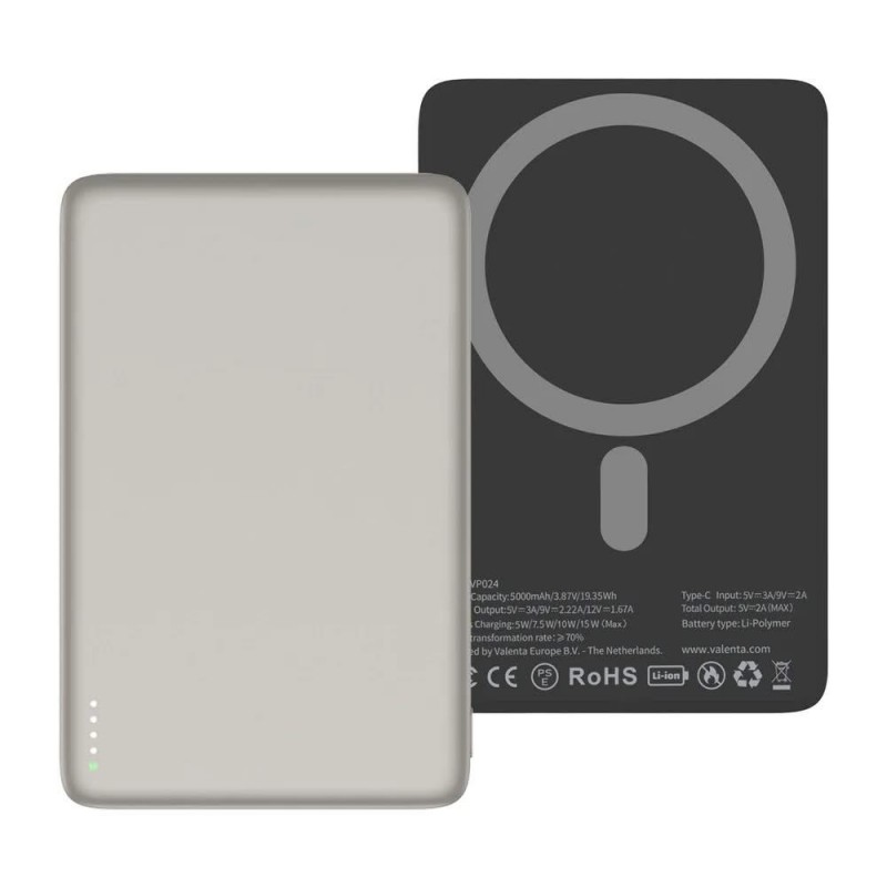 Valenta Powerbank Magsafe Slim Natural