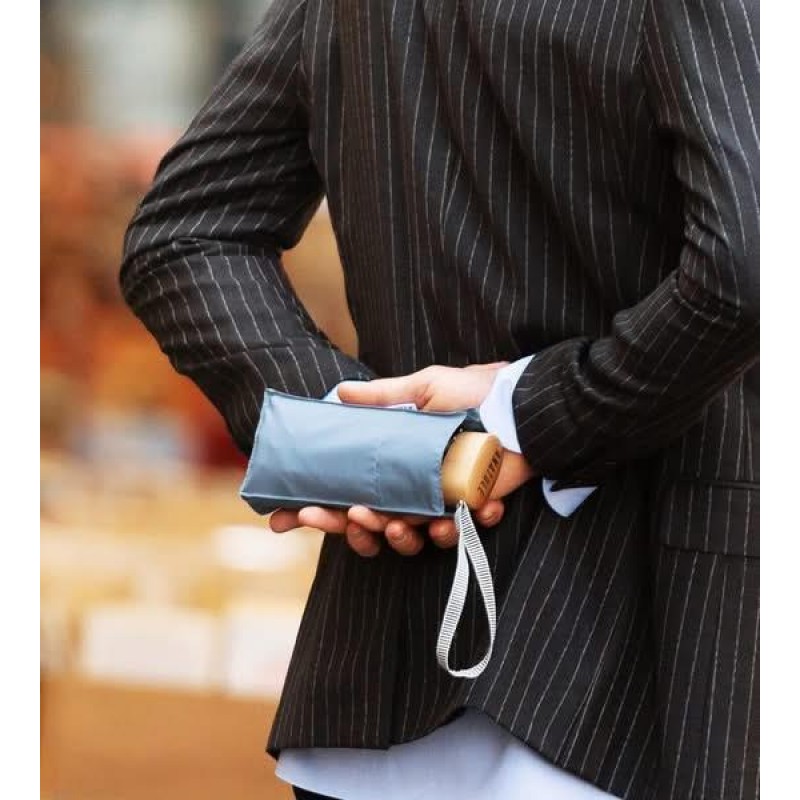 Victor Πτυσσόμενη Ομπρέλα Μπλέ - Γκρί