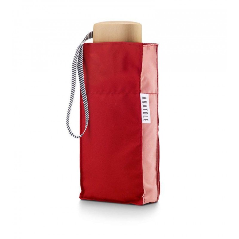 Edmond Πτυσσόμενη Δίχρωμη Ομπρέλα Κόκκινη - Κοραλί Edmond Πτυσσόμενη Δίχρωμη Ομπρέλα Κόκκινη - Κοραλί