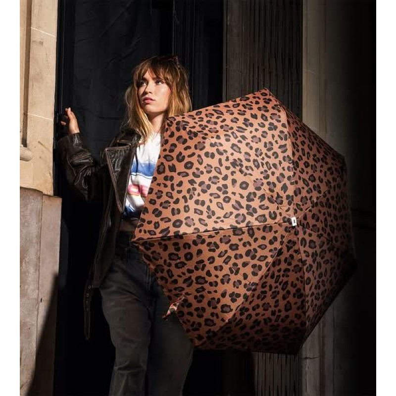 Aime Πτυσσόμενη Ομπρέλα Leopard Print