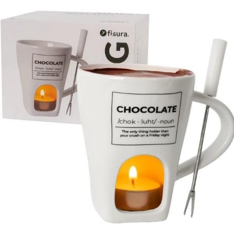 Fisura Fondue Mug 140ml Chocolate White