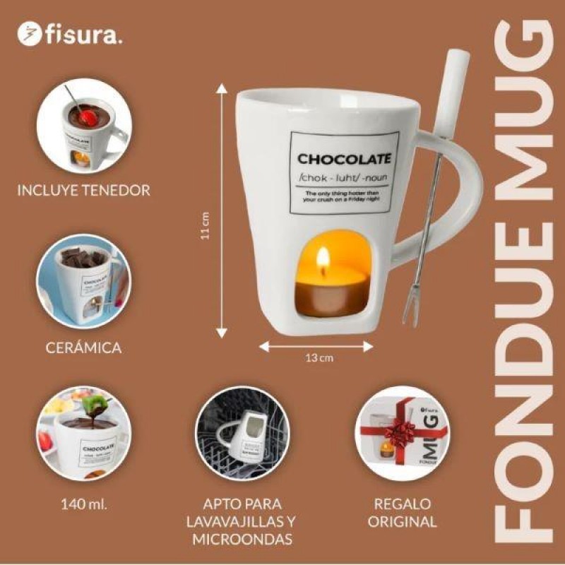 Fisura Fondue Mug 140ml Chocolate White