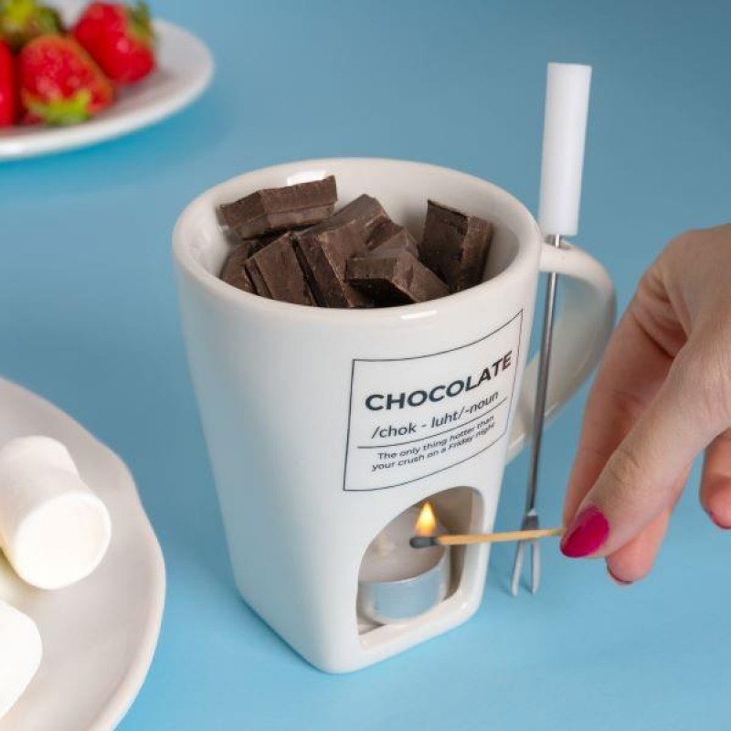 Fisura Fondue Mug 140ml Chocolate White