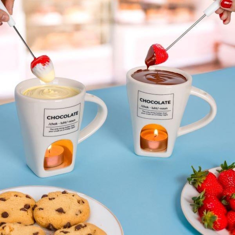 Fisura Fondue Mug 140ml Chocolate White