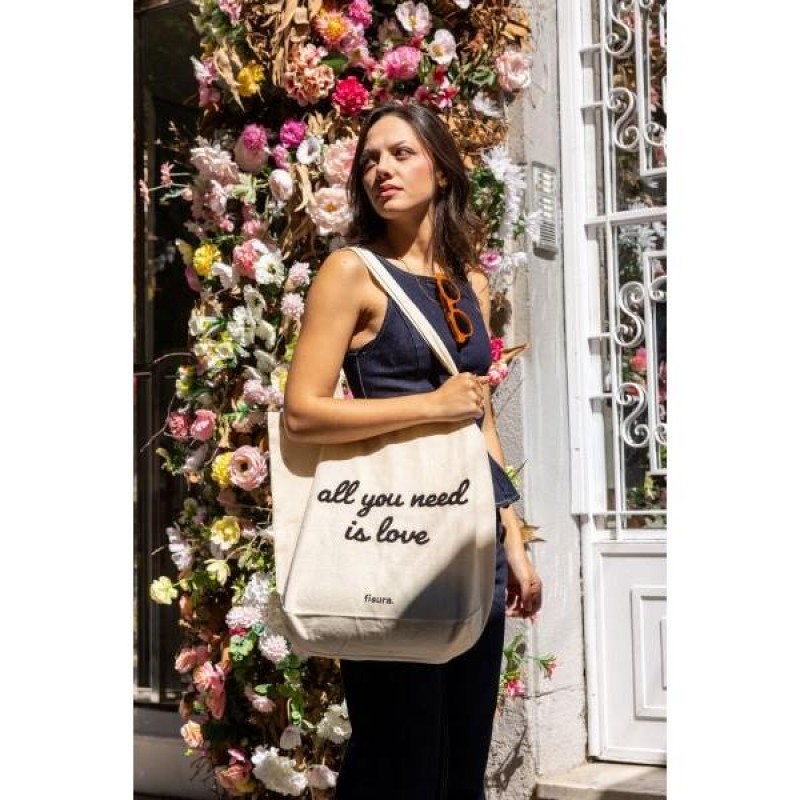 Fisura Υφασμάτινη Τσάντα All You Need Is Love