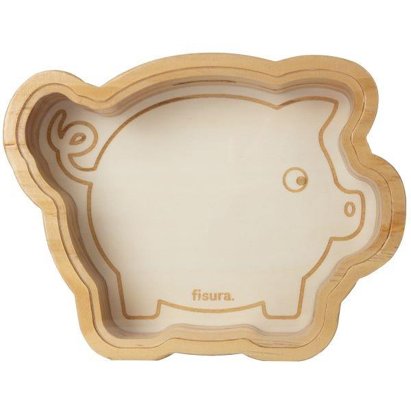 Fisura Ξύλινος Κουμπαράς Γουρουνάκι Fisura Ξύλινος Κουμπαράς Γουρουνάκι