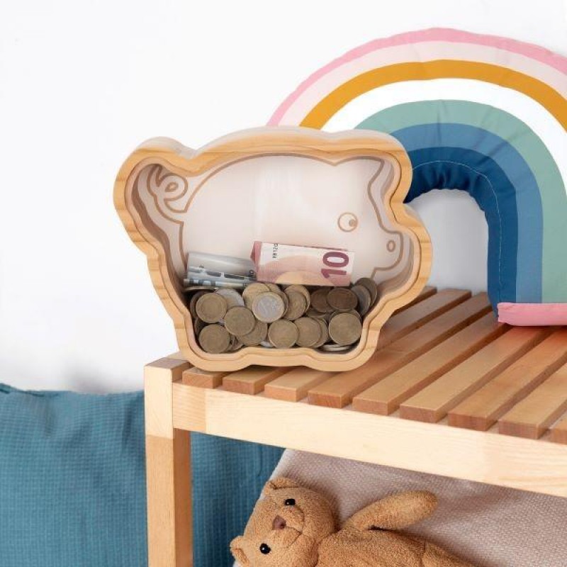 Fisura Ξύλινος Κουμπαράς Γουρουνάκι