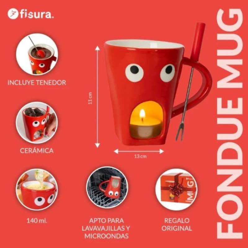 Fisura Fondue Mug 140ml Red Eyes Fisura Fondue Mug 140ml Red Eyes