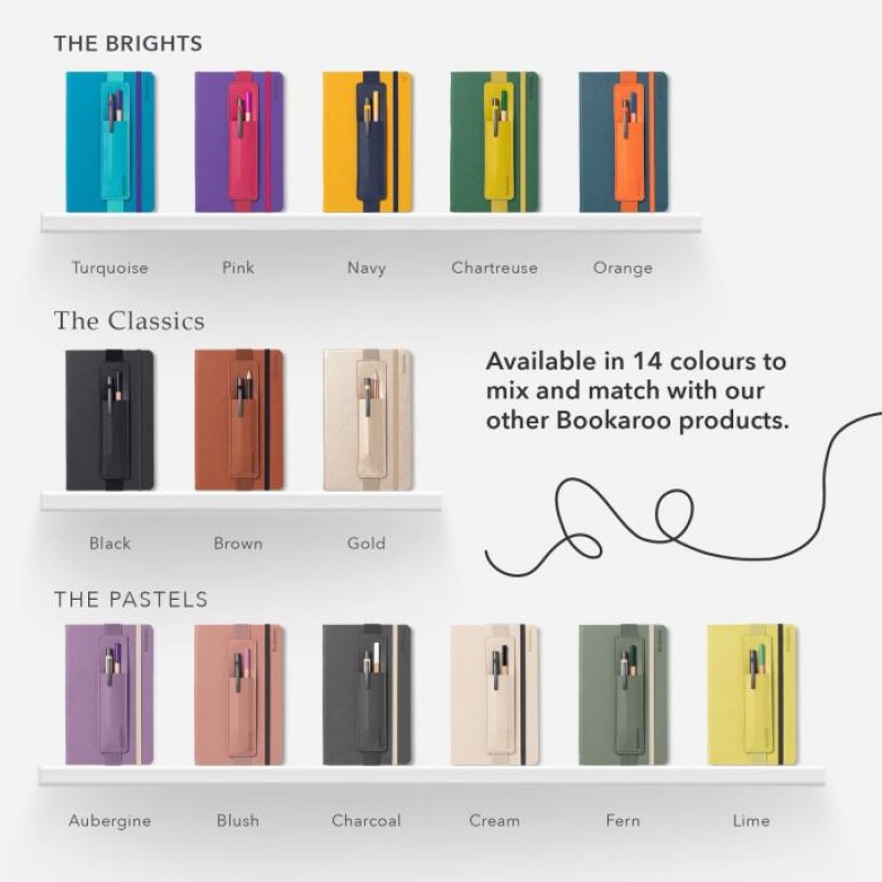 Bookaroo Κασετίνα με Υμάντα για Βιβλίο Cream