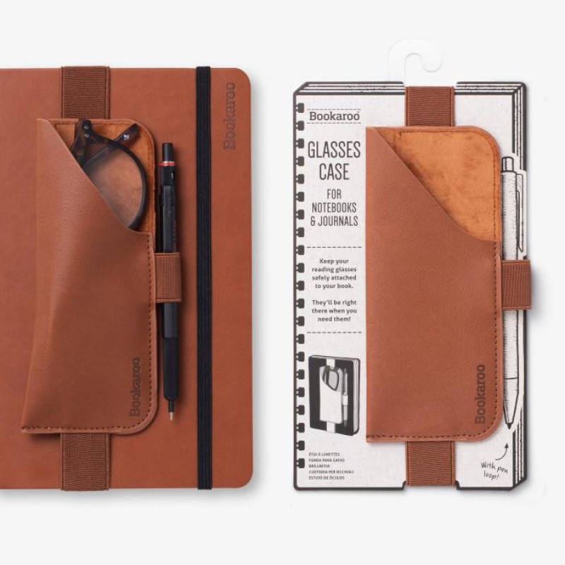 Bookaroo Θήκη Γιαλιών και Στυλό για Βιβλίο Καφέ