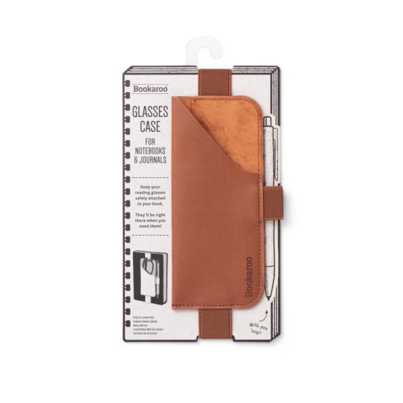 Bookaroo Θήκη Γιαλιών και Στυλό για Βιβλίο Καφέ