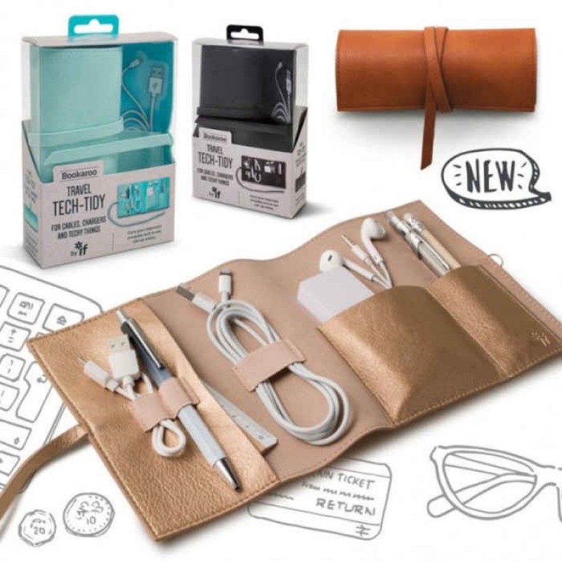 Bookaroo Θήκη για Αξεσουάρ Κινητών Καφέ