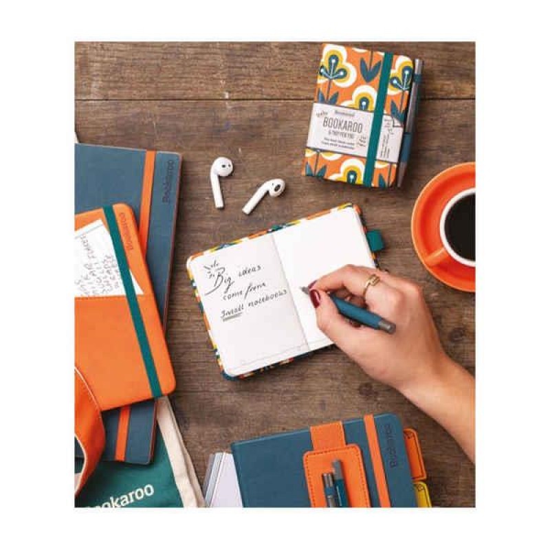 Σημειωματάριο Bookaroo A7 Με Στυλό Navy - Yellow Σημειωματάριο Bookaroo A7 Με Στυλό Navy - Yellow