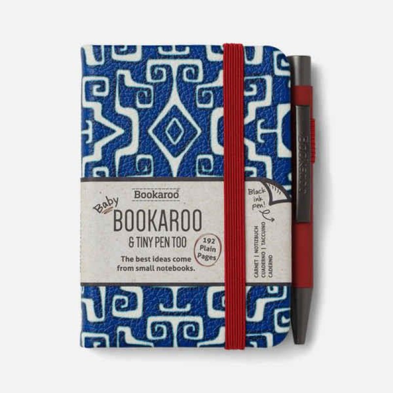 Σημειωματάριο Bookaroo A7 Με Στυλό Navy - Dark Red Aztec Σημειωματάριο Bookaroo A7 Με Στυλό Navy - Dark Red Aztec