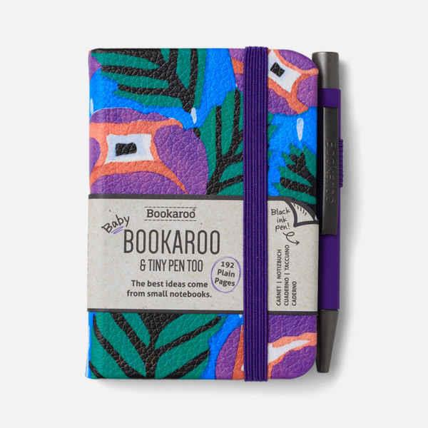 Σημειωματάριο Bookaroo A7 Με Στυλό Purple-Turquoise Floral Σημειωματάριο Bookaroo A7 Με Στυλό Purple-Turquoise Floral