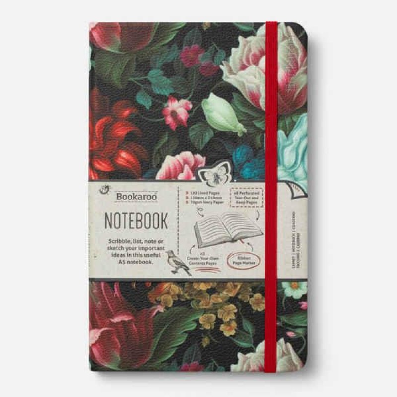 Σημειωματάριο Bookaroo A5 - Dark Floral Σημειωματάριο Bookaroo A5 - Dark Floral