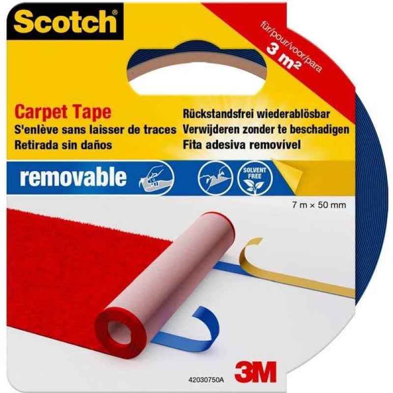 3M Scotch Tape 4203 Αφαιρούμενη Ταινία Χαλιών Διπλής Όψης 50mm x 7m 3m2