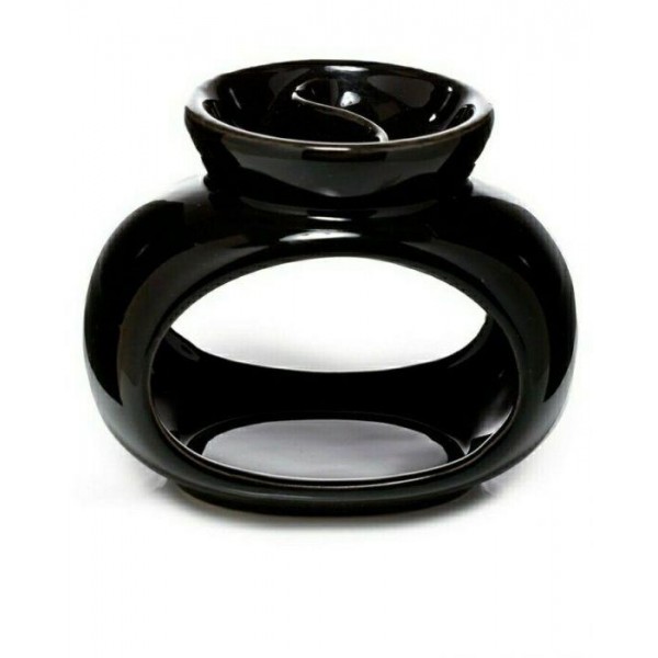 Wax Warmer Eden Ceramic Black Oval Double Dish