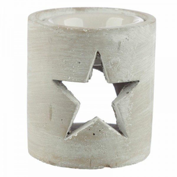 Wax Warmer Eden Grey Christmas Star Concrete