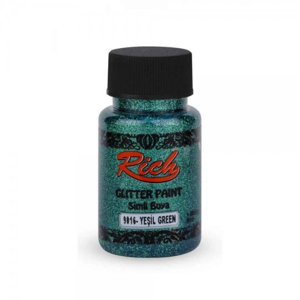 Rich 50ml Χρώμα Glitter Διαφανές 4458 Green Rich 50ml Χρώμα Glitter Διαφανές 4458 Green