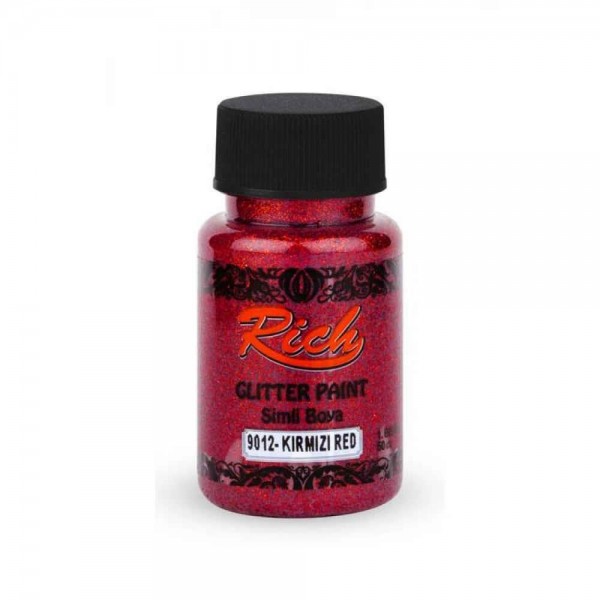 Rich 50ml Χρώμα Glitter Διαφανές 4456 Red Rich 50ml Χρώμα Glitter Διαφανές 4456 Red