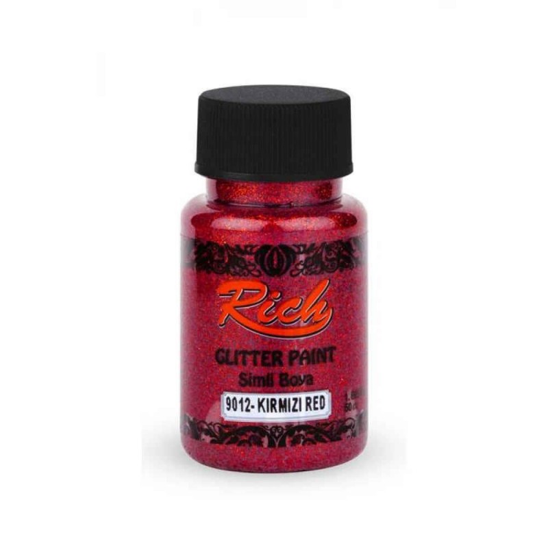 Rich 50ml Χρώμα Glitter Διαφανές 4456 Red