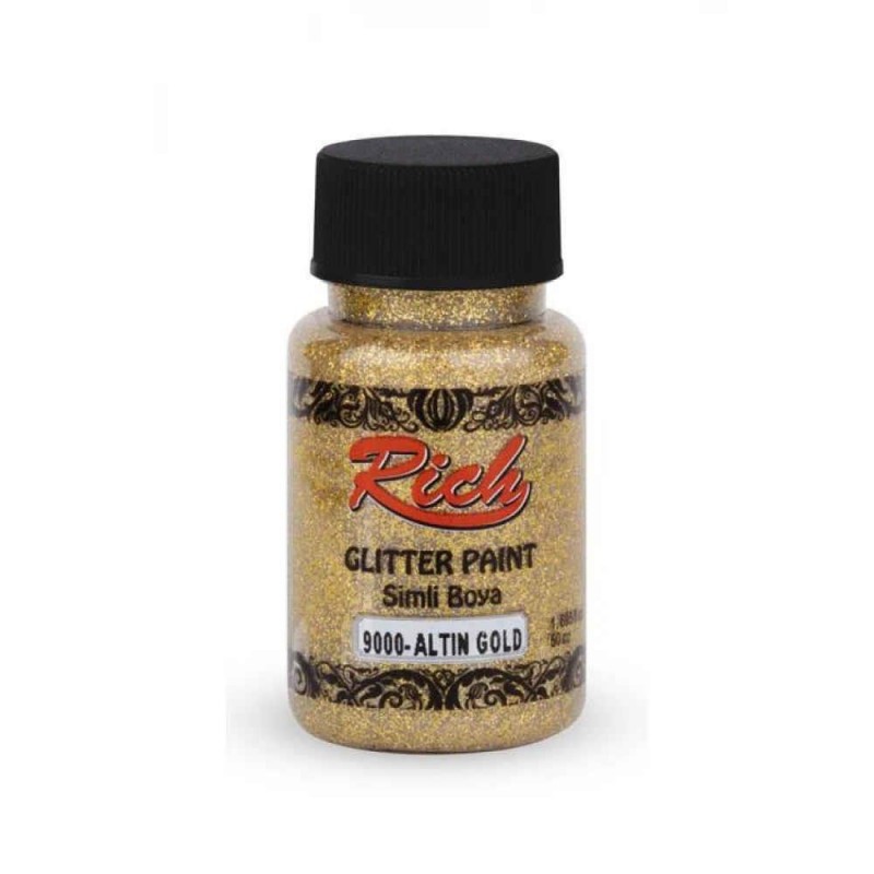 Rich 50ml Χρώμα Glitter Διαφανές 1910 Gold