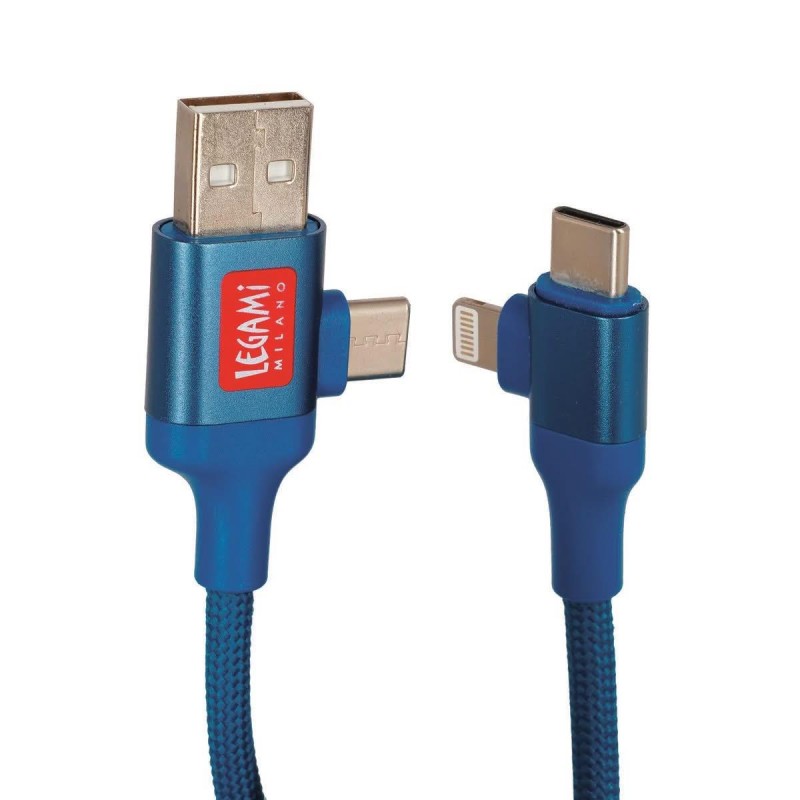 Legami Magnetic 4-in-1 Charging and Synchronisation Cable - Petrol