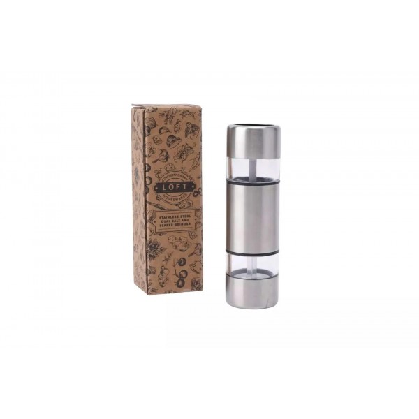 Loft Διπλός Μύλος Αλατιού και Πιπεριού από Ανοξείδωτο Χάλυβα