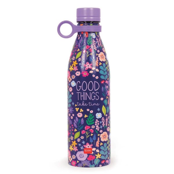 Legami 500ml Vacuum Bottle Hot and Cold - Flowers