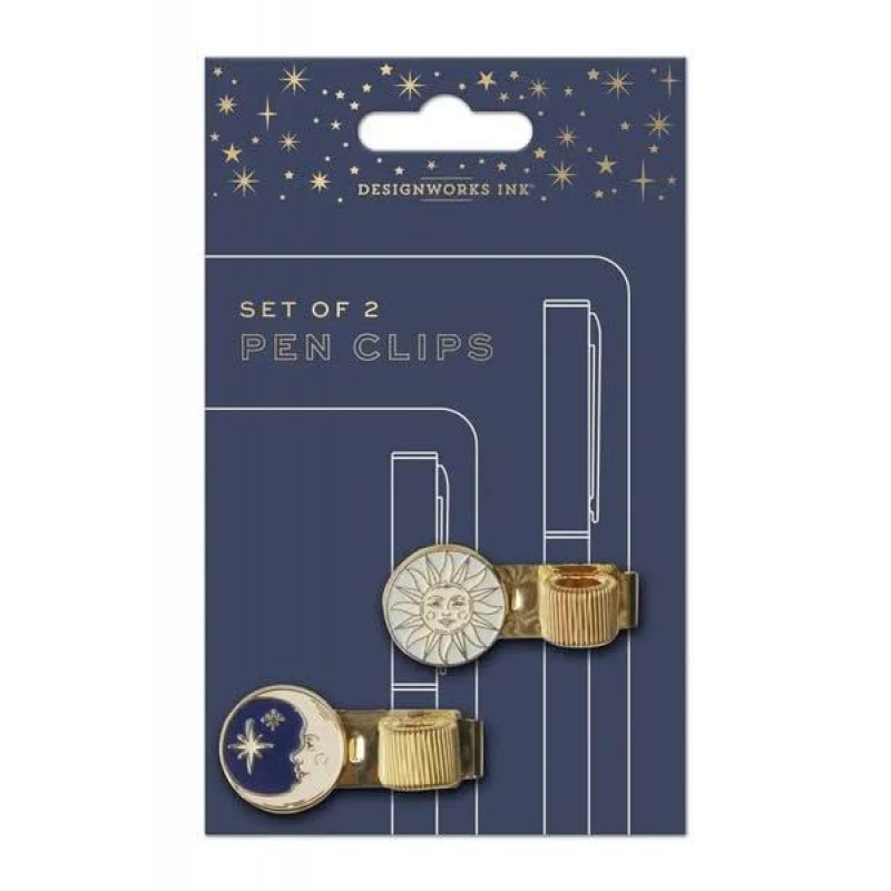 Designworks Pen Clips - Celestial (Set Of 2)