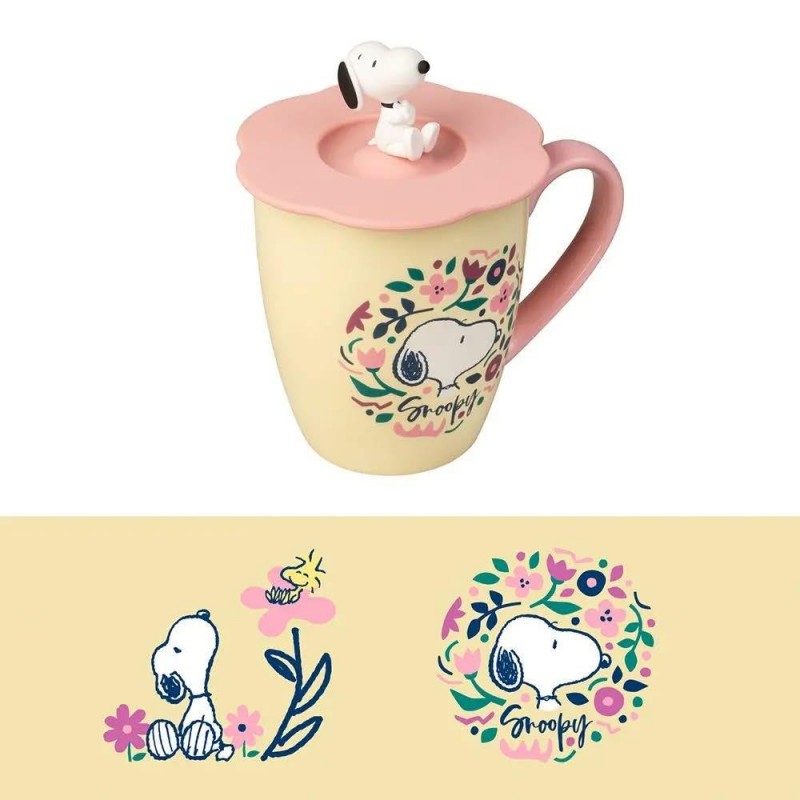 Snoopy Κούπα 350ml με Καπάκι