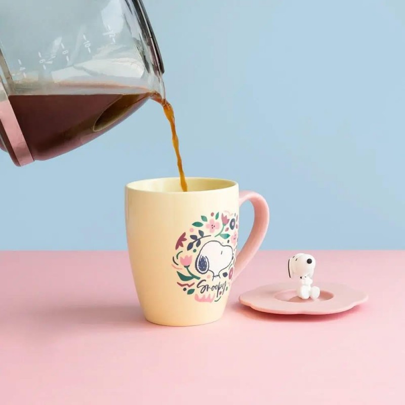 Snoopy Κούπα 350ml με Καπάκι