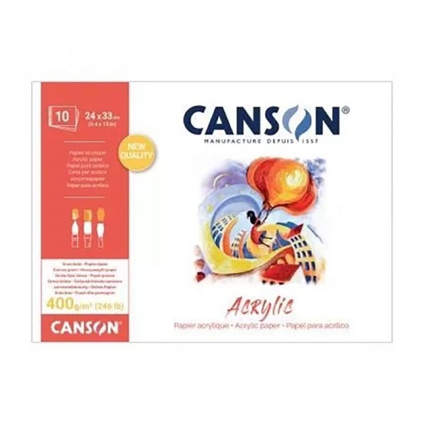 Canson Μπλοκ για Ακρυλικό 400g 24x33cm 10φ Canson Μπλοκ για Ακρυλικό 400g 24x33cm 10φ