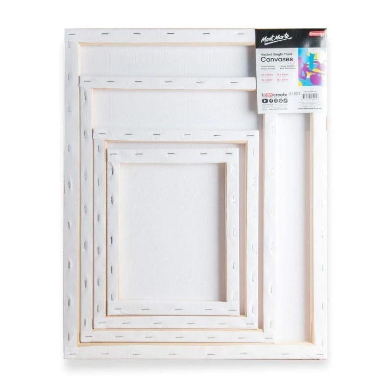 Mont Marte 4 Τελάρα Ζωγραφικής (20x25/25x30/30x40/40x50cm)